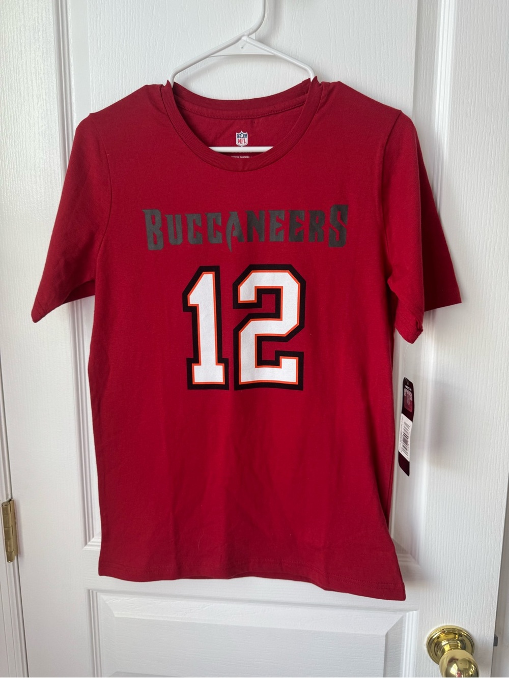 NFL Buccaneers Red #12 Short Sleeve Tee - Kids